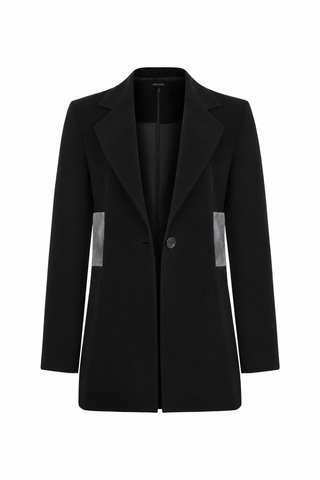 Leather Detailed Blazer Jacket