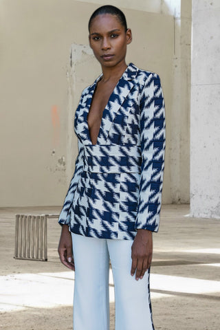 Slimming Trousers with Garni Detail