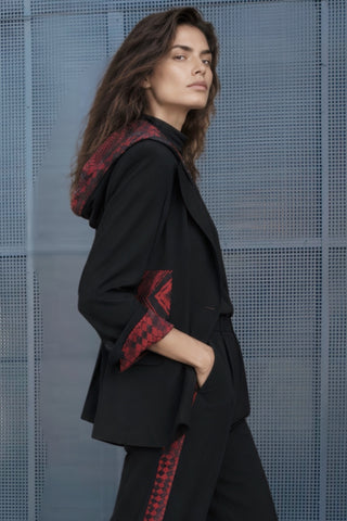 Blazer Garni Siyah Ceket