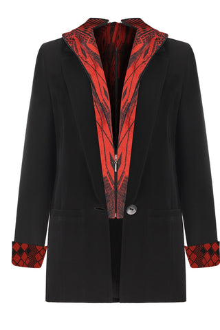 Blazer Garni Siyah Ceket