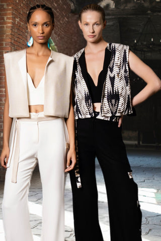 Çift Taraflı Crop Yelek