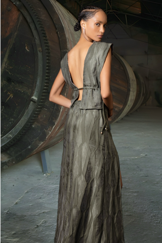 Deep Slit Long Skirt