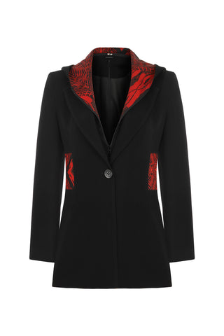 Blazer Garni Siyah Ceket