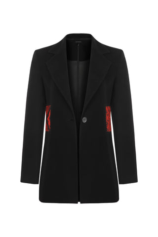 Blazer Garni Siyah Ceket