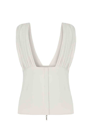 Büzgülü Beyaz Büstiyer