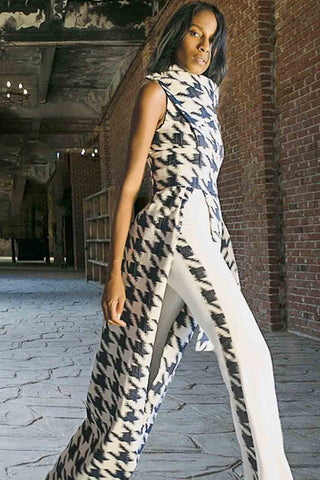 Sinem Babacan - Garni Detaylı Zayıf Gösteren Pantolon Beyaz 1