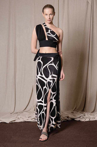 Gizli Fermuar Yırtmaçlı Uzun Etek / Sinem Banacan