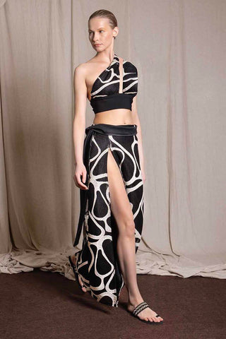 Gizli Fermuar Yırtmaçlı Uzun Etek / Sinem Banacan