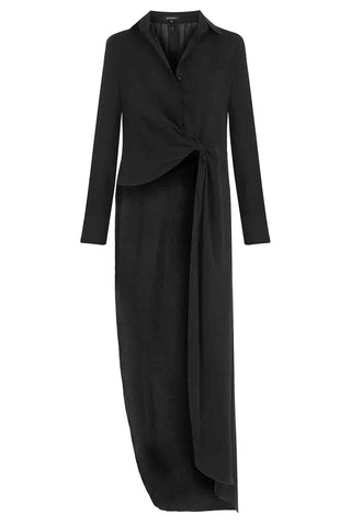 Sinem Babacan - Gizli Sırt ve Kol Dekolteli Uzun Gömlek 5