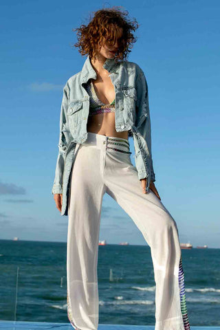 Sinem Babacan - İşlemeli Kot Ceket 2