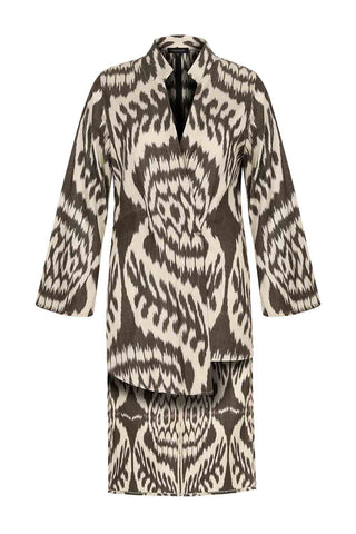 Sinem Babacan - Kaftan Elbise Kısa Ön Dekupe İmaj