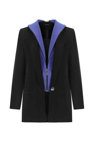 Sinem Babacan - Kapüşonu Çıkartılabilir Blazer Ceket Siyah 5