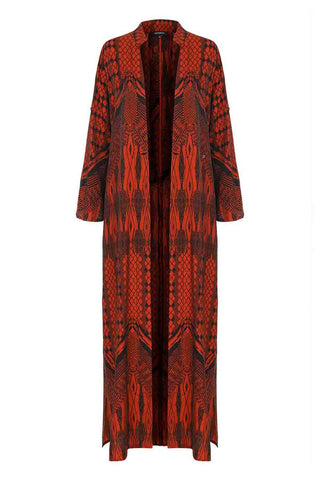 Sinem Babacan - Multifonksiyonel 4in1 Uzun Kaftan Elbise Kırmızı 2