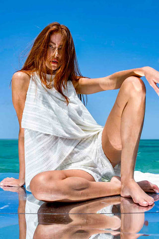 Sinem Babacan - Multifonksiyonel Tunik 4 in 1 Beyaz 4