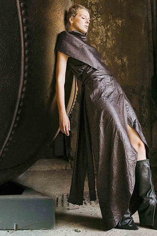 Sinem Babacan - Multifonksiyonel Uzun Elbise 3 in 1 Kahve 2