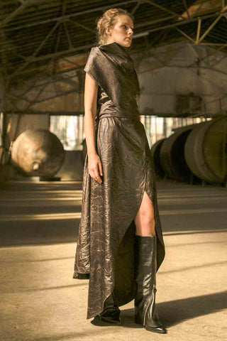 Sinem Babacan - Multifonksiyonel Uzun Elbise 3 in 1 Kahve 4