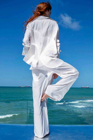 Sırt Dekolteli Crop Gömlek