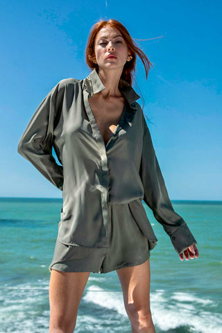 Asimetrik Uçuşan Şort Etek