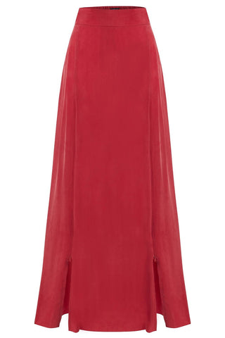 Gizli Fermuarlı Yırtmaçlı Etek