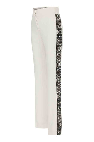 Sinem Babacan - Zayıf Gösteren Payet Pantolon Beyaz 3