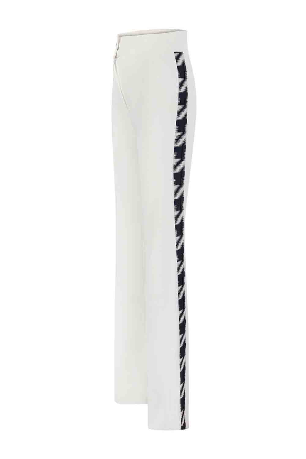 Sinem Babacan - Garni Detaylı Zayıf Gösteren Pantolon Beyaz 6