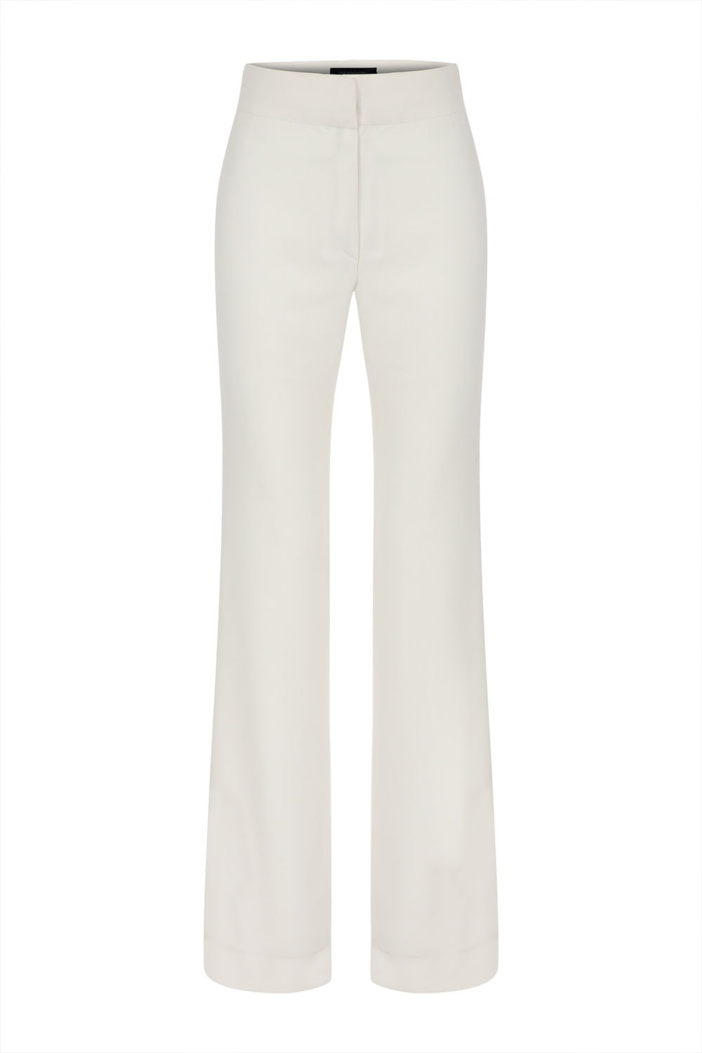 Sinem Babacan - Zayıf Gösteren Payet Garnili Pantolon Beyaz Dekupe Ön İmaj 1